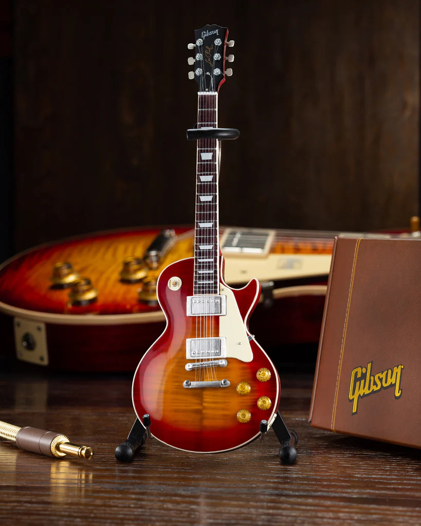 Réplica de guitarra en miniatura de Gibson Les Paul Standard Cherry Sunburst de 1959