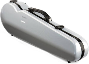 Estuche de Violín 4/4 de fibra de carbono blanco con gris