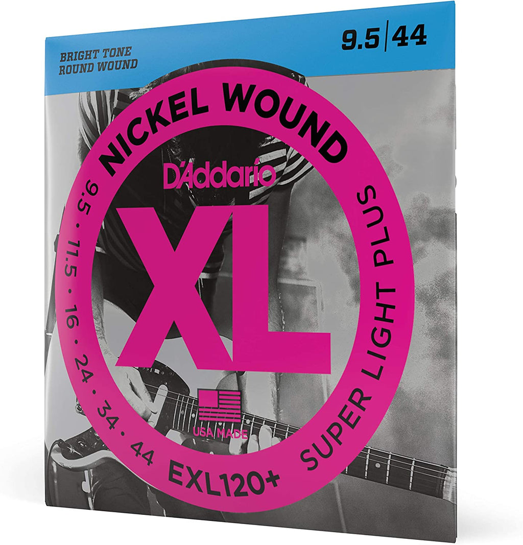 Juego de cuerdas de guitarra eléctrica  D'Addario EXL120+ , Super Light Plus, 9.5-44