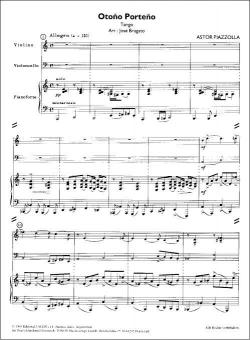 Partitura Otoño Porteño (De las Cuatro Estaciones Porteñas) by Astor Piazzolla Duo Violín, Piano , V. Cello