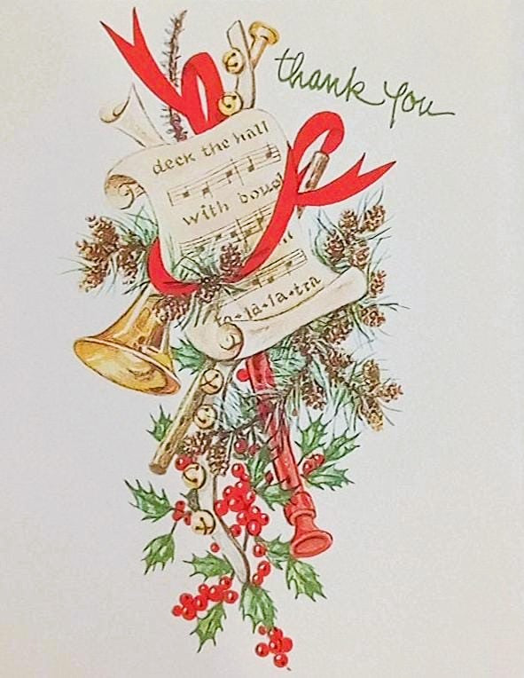 Tarjetas de Instrumentos de Viento Navideño  Kristin Elliott