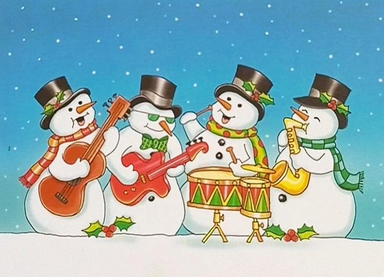 Tarjetas de Muñecos de nieve musicales Kristin Elliott