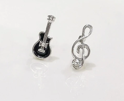Aretes de Guitarra y Clave de sol