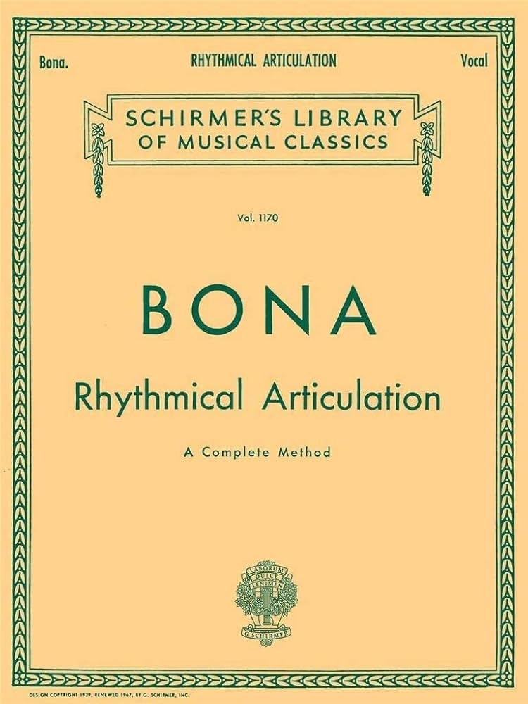 Libro Bona Rtythmical Articulation