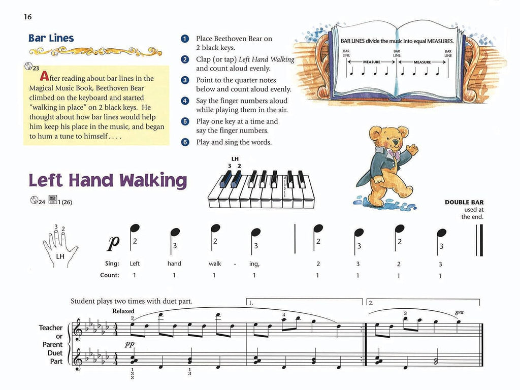 Libro de Piano Music for Little Mozarts  music Lesson Book 1