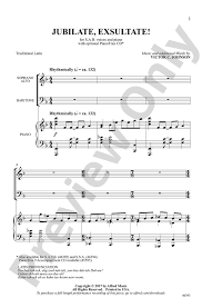 Partitura Coral Jubilate, Exsultate! TBB con Piano