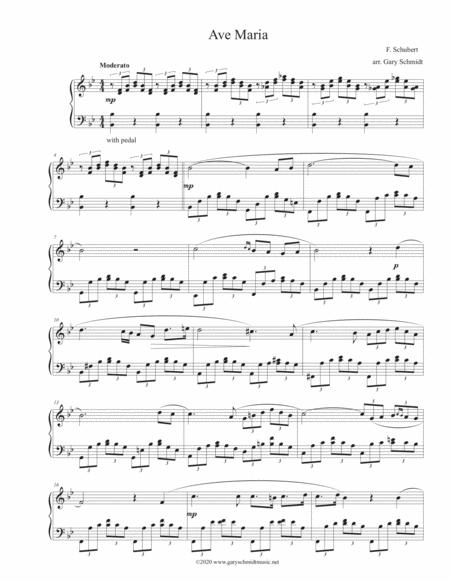 Partitura Coral Ave Maria SSA con Piano