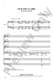 Partitura Coral Old Joe Clark SATB con Piano