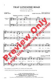 Partitura Coral That Lonesome Road TTBB, a cappella