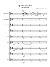 Partitura The Beatitudes By Vladimir Martynov