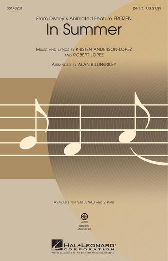 Partitura Coral In Summer 2 Voces