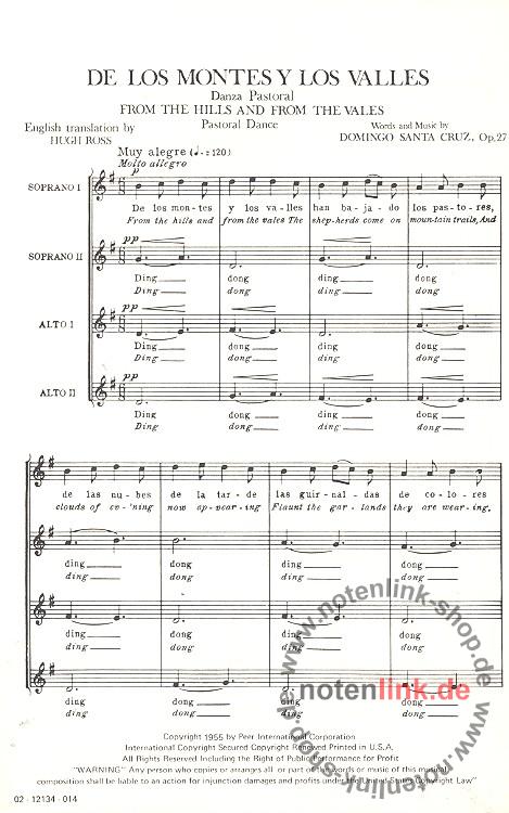 Domingo Santa Cruz Cantares de Pascua (Songs of Christmas)