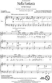 Partitura Coral Nella Fantasia - (In My Fantasy)  2 Voces