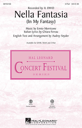 Partitura Coral Nella Fantasia - (In My Fantasy)  2 Voces
