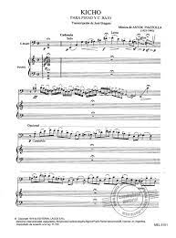 Partitura Kicho by Astor Piazzolla Duo Piano y C. Bajo