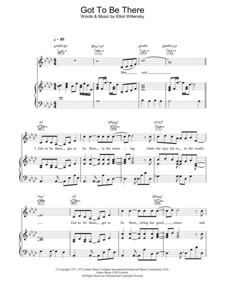 Partitura Got To Be There by Elliot Willensky
