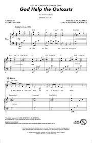 Partitura Coral God Help The Outcasts 2 voces