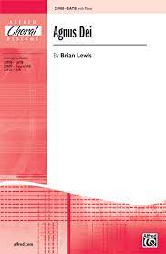 Partitura Coral Agnus Dei SATB con Piano