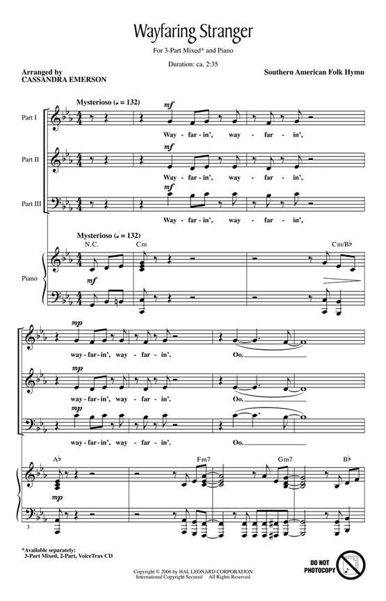 Partitura Coral Wayfaring Stranger SATB