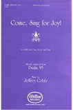 Partitura Coral Come, Sing for Joy! SATB divisi, Accompanied