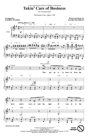 Partitura Coral Takin´ Care of Business TTB