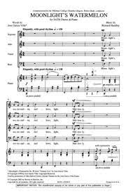 Partitura Coral Moonlight's Watermelon SATB