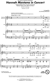 Partitura Coral Hannah Montana in Concert SSA