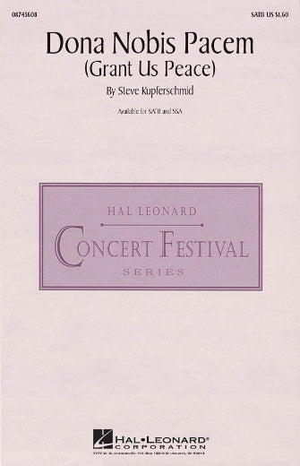 Partitura Coral Dona Nobis Pacem - (Grant Us Peace) SATB