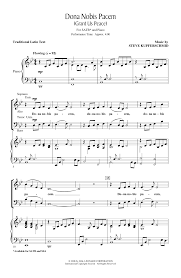 Partitura Coral Dona Nobis Pacem - (Grant Us Peace) SATB