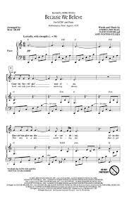 Partitura Coral Because We Believe SATB