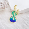 Broche  de violin azul