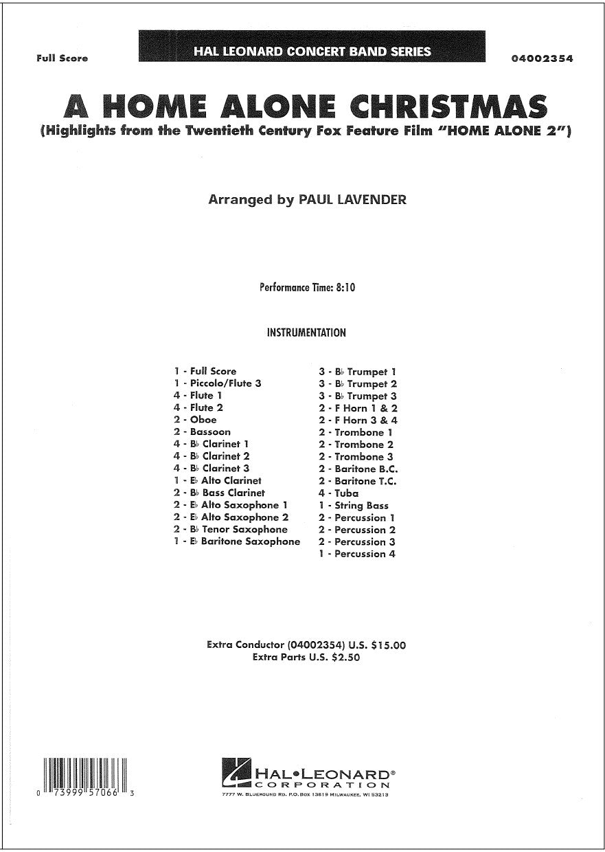 Partitura A Home Alone Christmas Concert Band Series