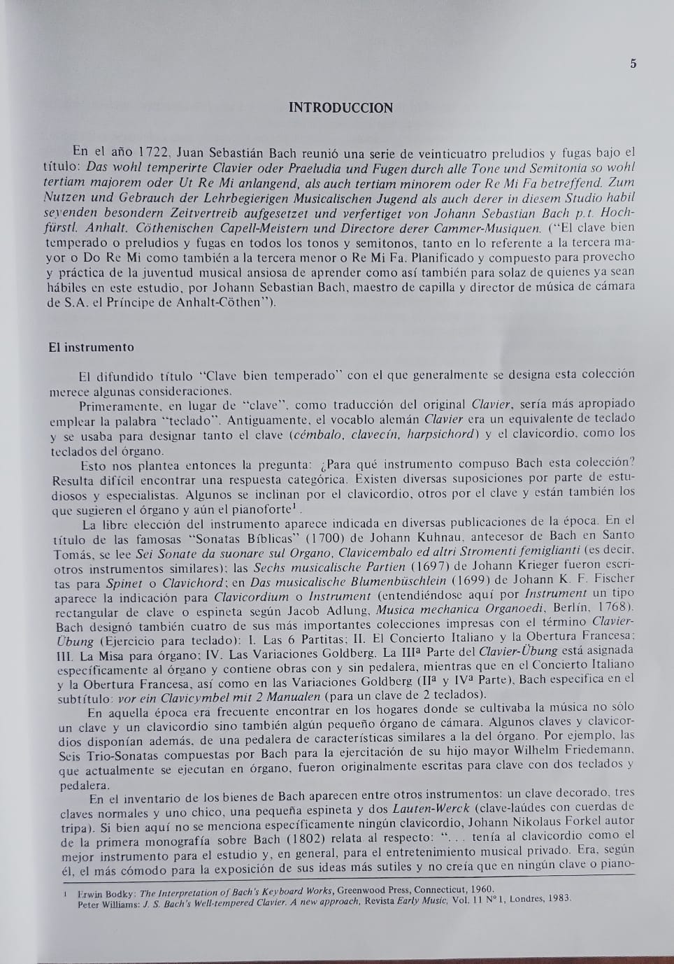 Libro El Clave Bien Temperado Vol I 24 Preludios y Fugas Johann Sebastian Bach.