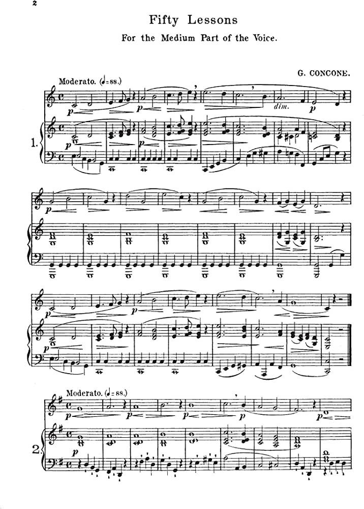 Partitura Fifty Lessons for Medium Voice: Opus 9: For Voice and Piano