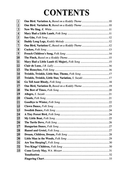 Libro de Flauta Soprano Suzuki Volumen 1