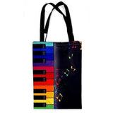 Bolso con diseño de notas musicales y de piano