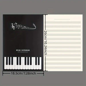 Cuaderno Pautado con diseño de Piano