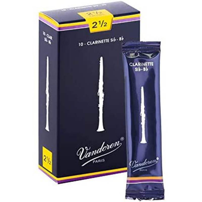 Caña Individual de Clarinete Bb, Vandoren Paris #2 1/2