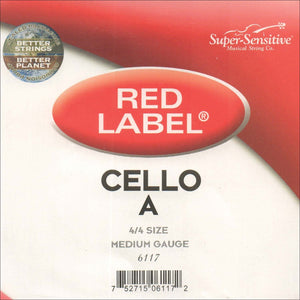 Cuerda Individual de Cello A (La) Red Label 4/4