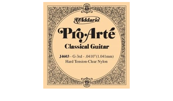 Cuerda Individual de Guitarra Acústica 3ra G (Sol) D'Addario ProArte J4603