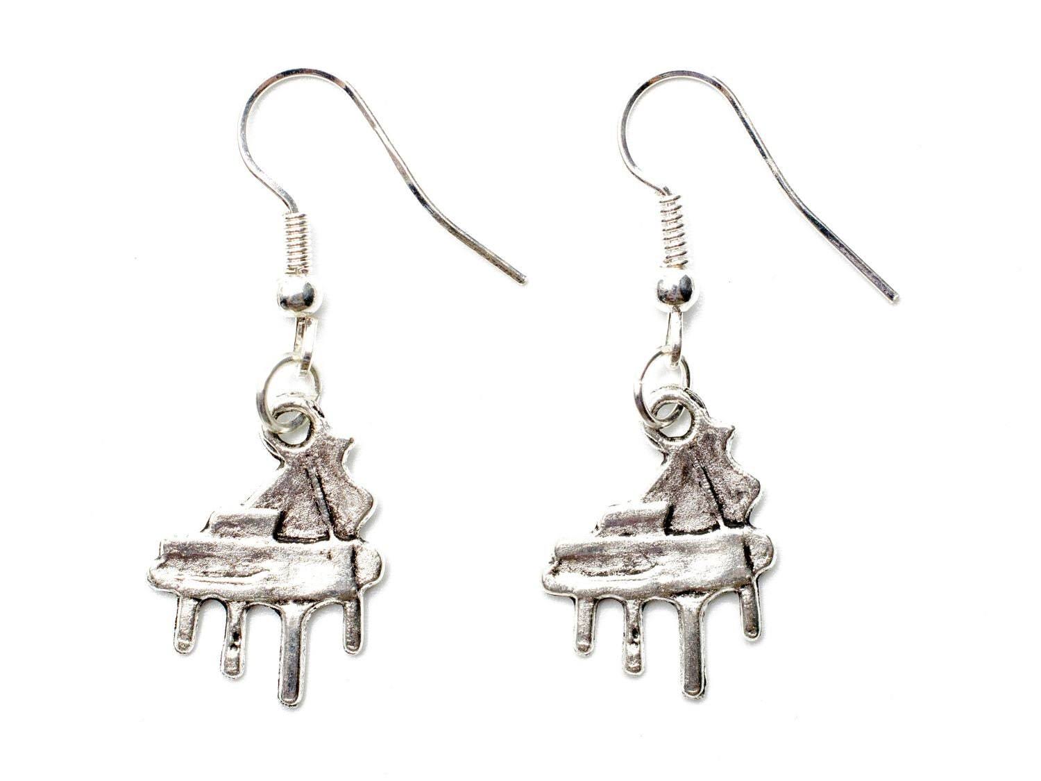 Aretes de piano (plata)