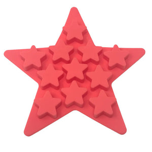 Molde de estrella para cubos de hielo en forma de estrella Rojo