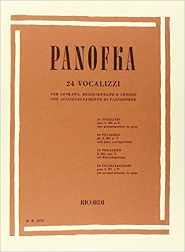 Libro Panofka, 24 Vocalizzi de Soprano, Mezzosoprano y Tenor