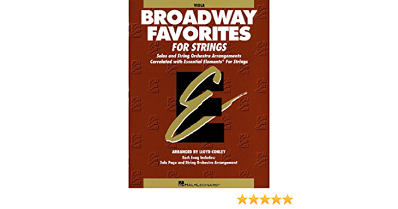 Libro de Instrumentos de Percusión, Broadway Favorites for Strings.