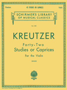 Libro de Violín, Kreutzer, Studies or Caprices, Vol. 230