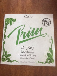 Cuerda individual de Cello D (Re) Prim 1/2