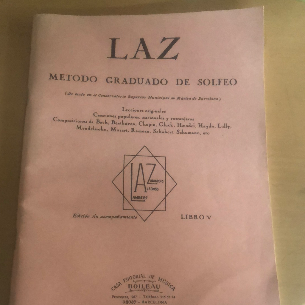 Laz Método Graduado De Solfeo Libro V
