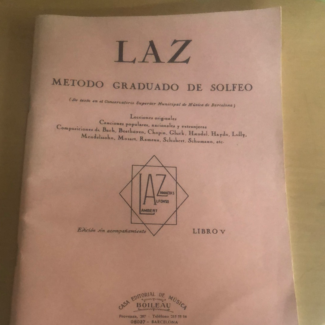 Laz Método Graduado De Solfeo Libro V