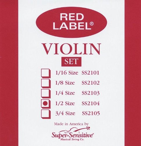 Juego de Cuerdas de Violín Red Label 1/2