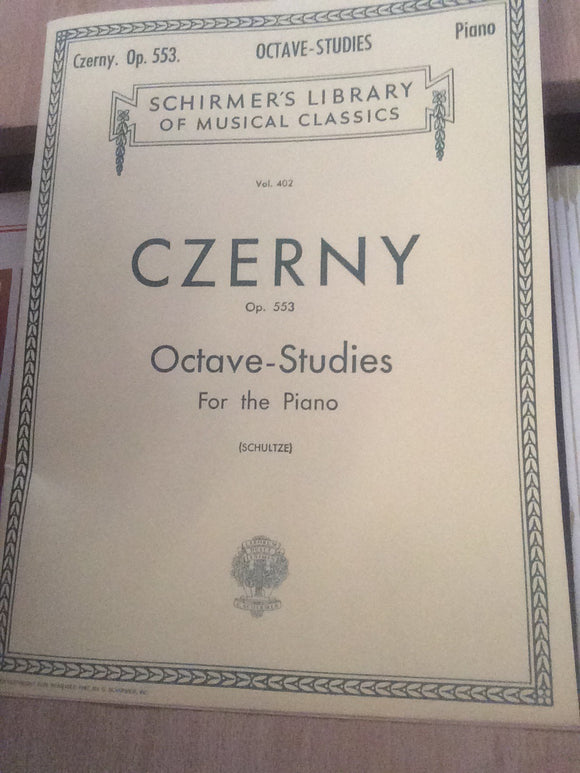 Libro de piano Czerny por. 553 octave-studies by Schirmer’s library